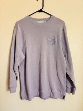 Southern Shirt Women's Lavender Enjoy the Good Life Oversized Crewneck Sweatshir